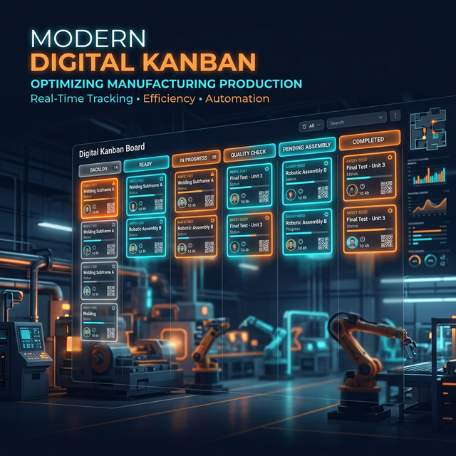 Kanban Digital para Manufactura: Control de Flujo en Tiempo Real